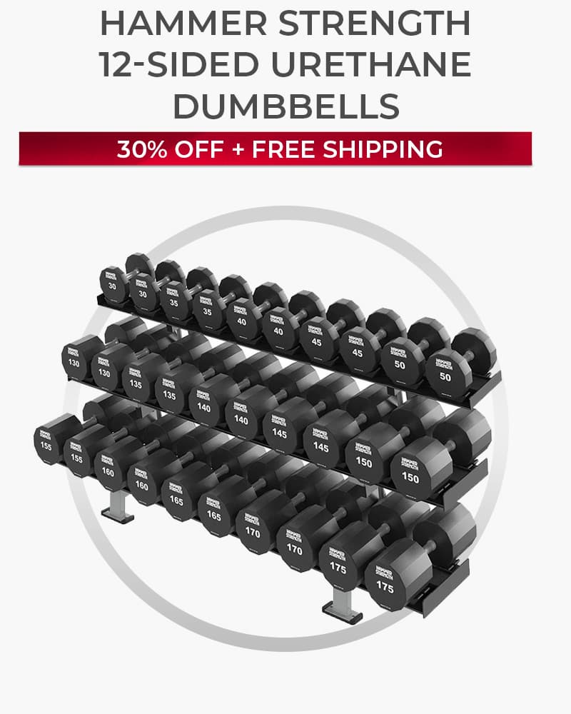 30% OFF | Hammer Strength 12-Sided Urethane Dumbbells - Outlet