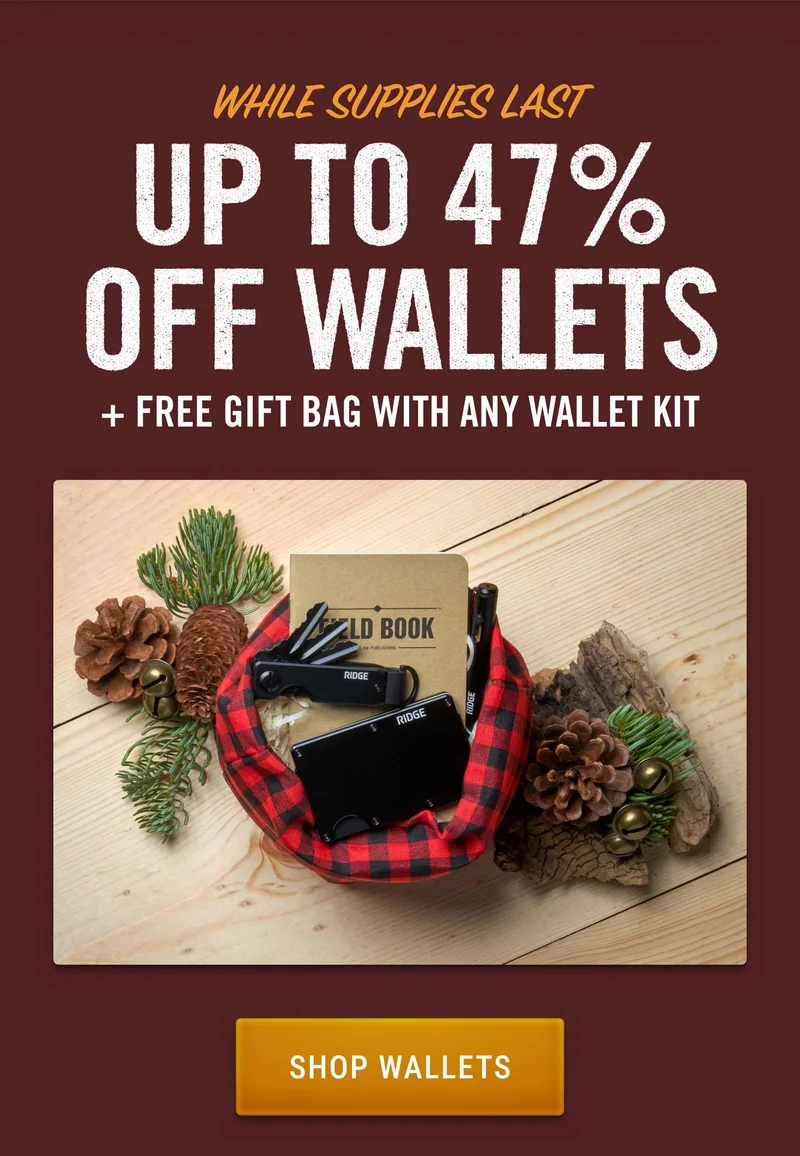Up to 47% Off Wallets + Free Gift Bag With Any Wallet Kit