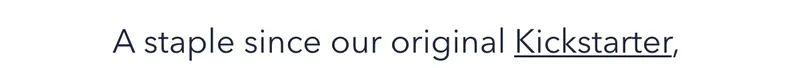 Our Original Kickstarter