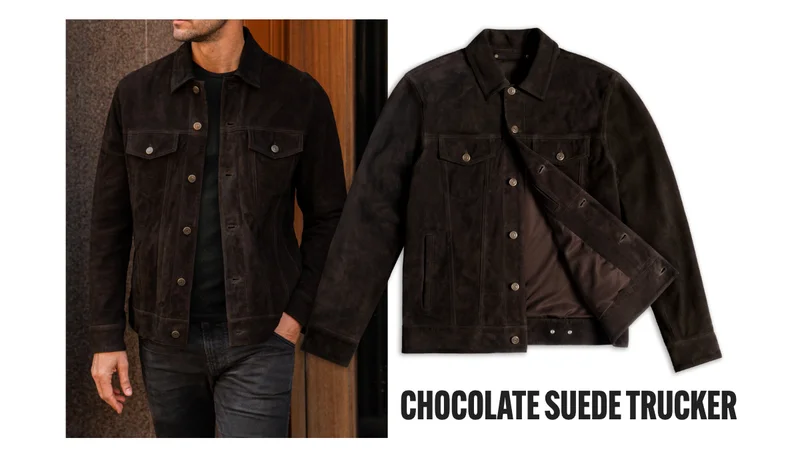 Chocolate Suede Trucker