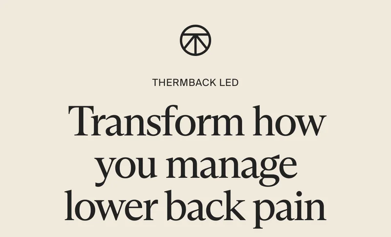 THERMBACK LED | Transform how you manage lower back pain