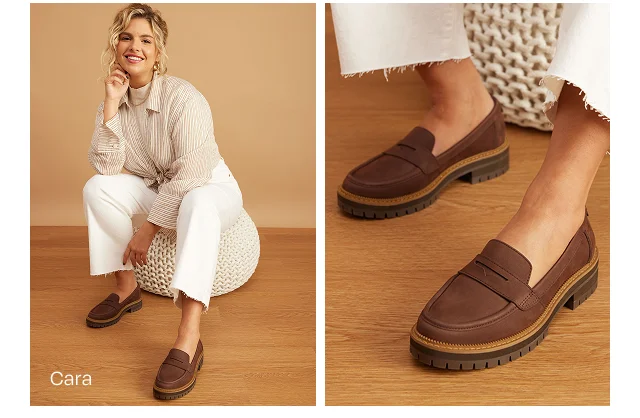 Cara Dark Brown Leather Loafer - Image