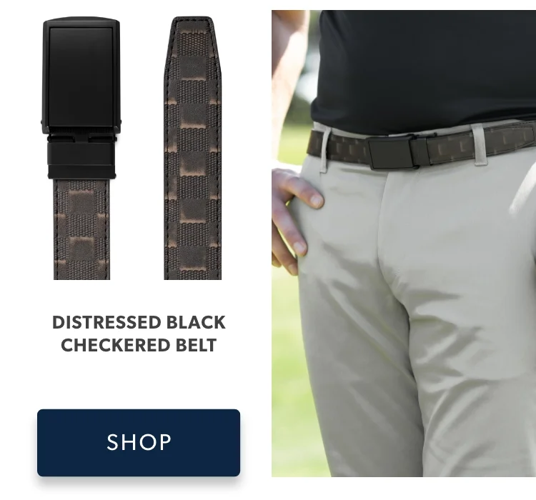 Shop Distressed Black Checkered Belt