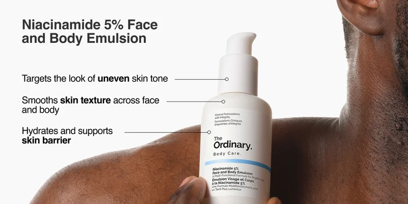 Use code discount code at check out for your complimentary Niacinamide 5% Face and Body Emulsion.