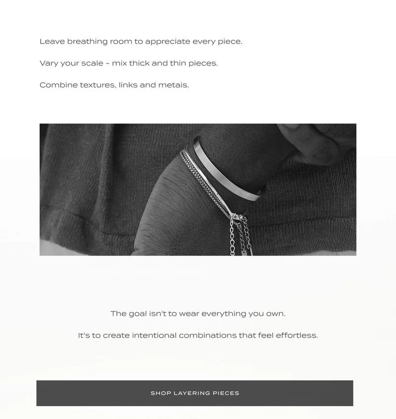 But jewelry layering often ends up looking cluttered rather than intentional.