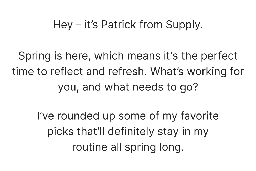 Hey there – Patrick here from Supply!