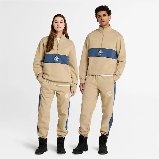 Cut-and-Sew Quarter-Zip Sweatshirt
