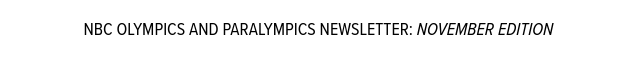 NBC Olympics Newsletter:APRIL Edition