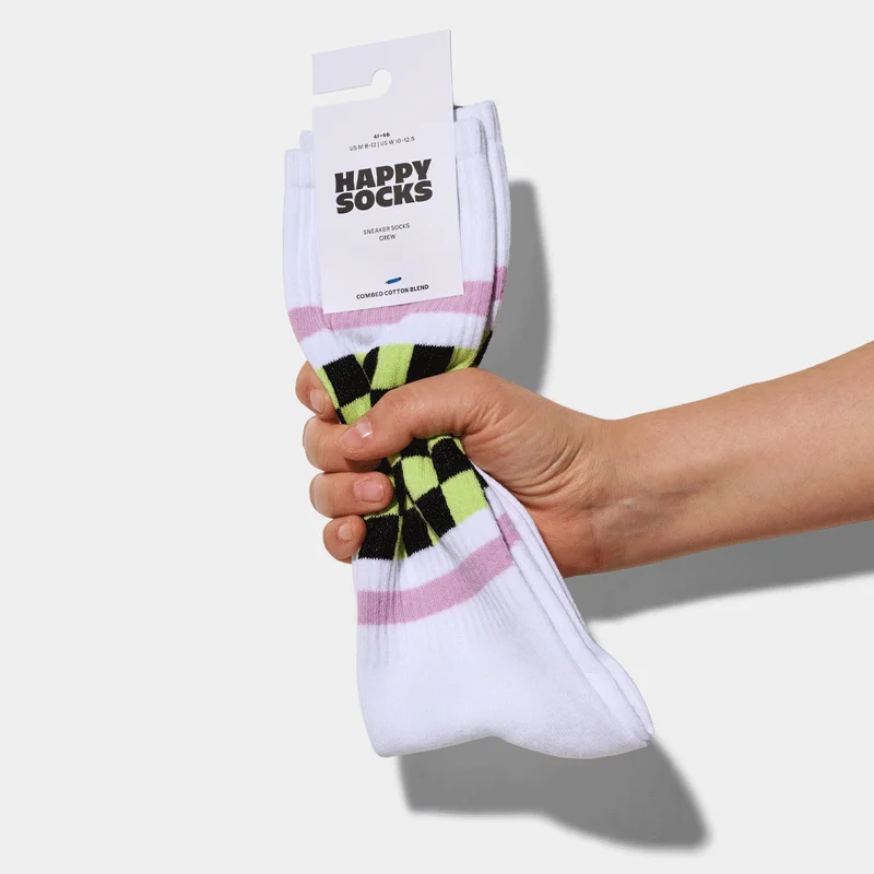 Checked Stripe Sneaker Sock
