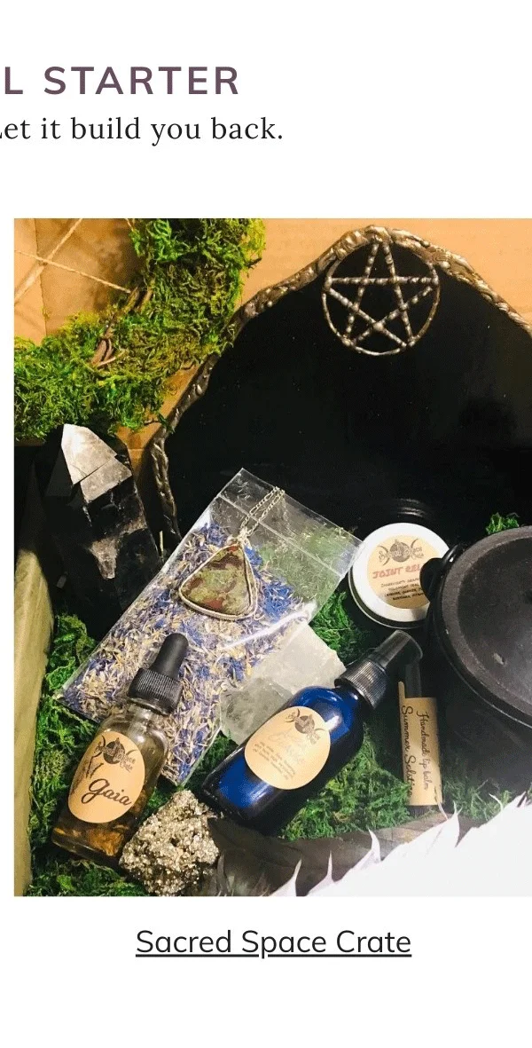 Sacred Space Crate- Handcrafted and Spell Crafted Magical items