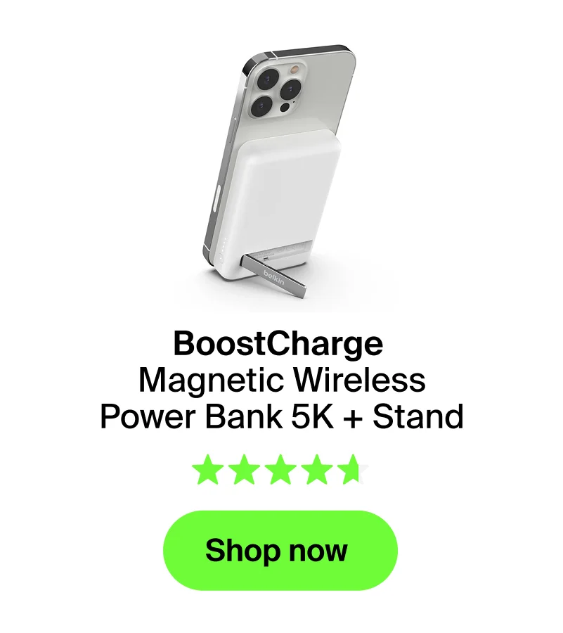 BoostCharge Magnetic Wireless Power Bank 5K + Stand