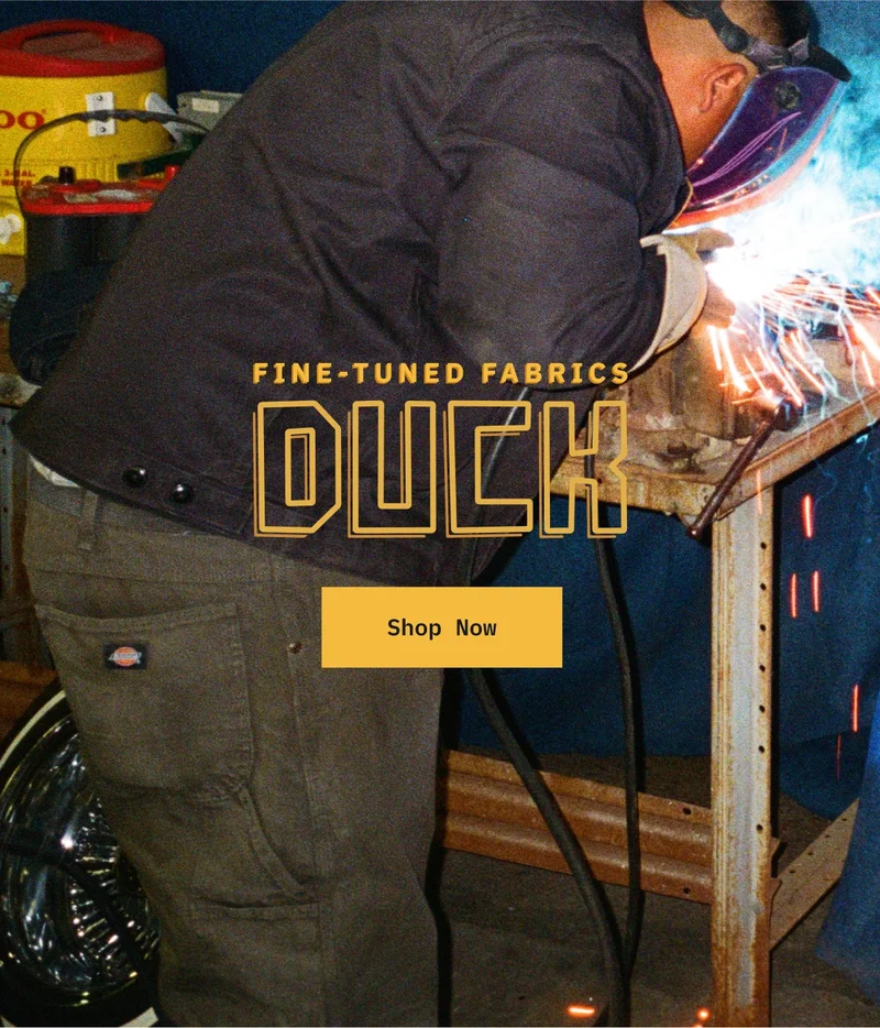 Fined-tuned fabrics. Duck. Shop Now.