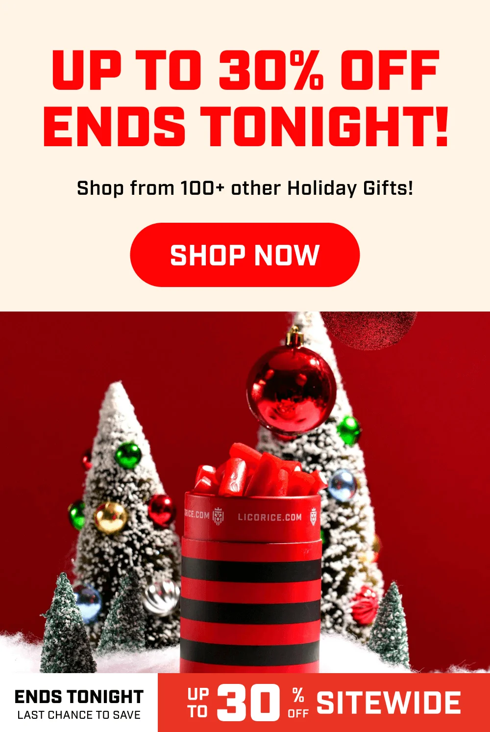 Up to 30% OFF ends tonight!