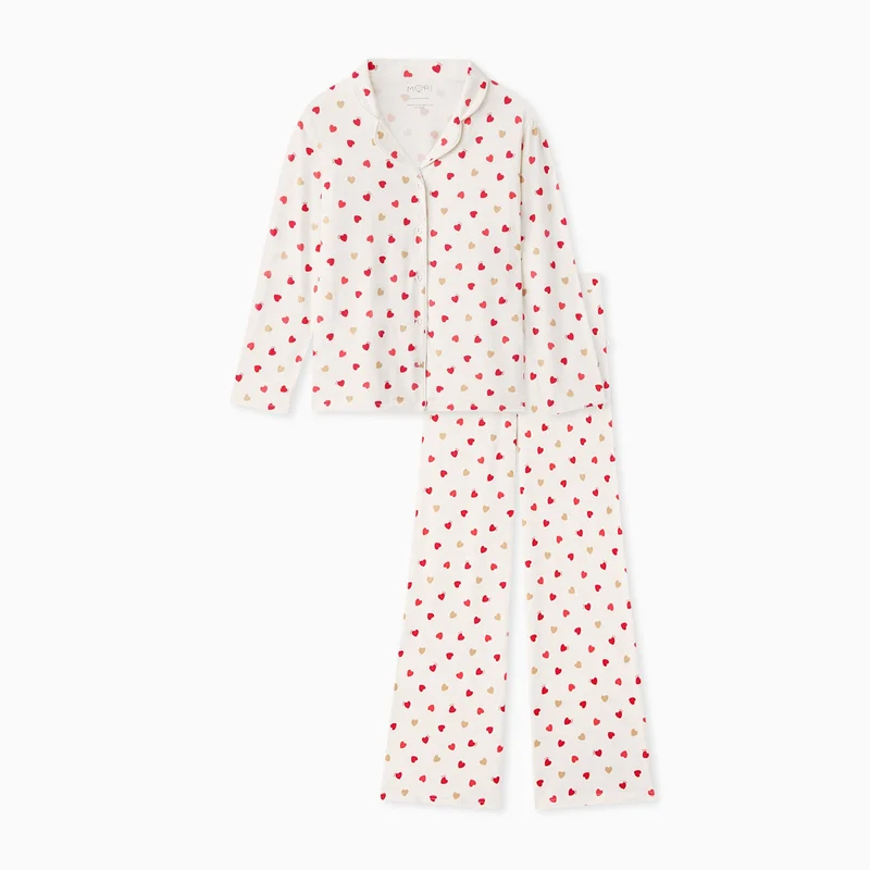Image of Women's Love Heart Pajama Set
