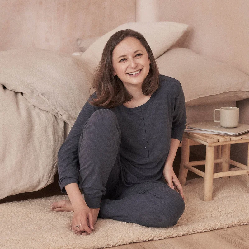 Image of Women's Ribbed Pajama Set