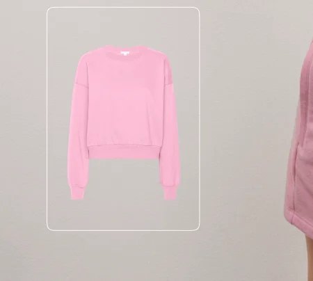 LuxeFleece Crewneck Sweatshirt in Pink Haze Heather