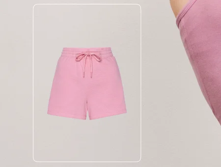 LuxeFleece Sweat Short in Pink Haze