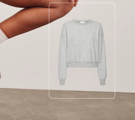 LuxeFleece Crewneck Sweatshirt in Light Heather Gray