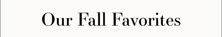 fall favorites
