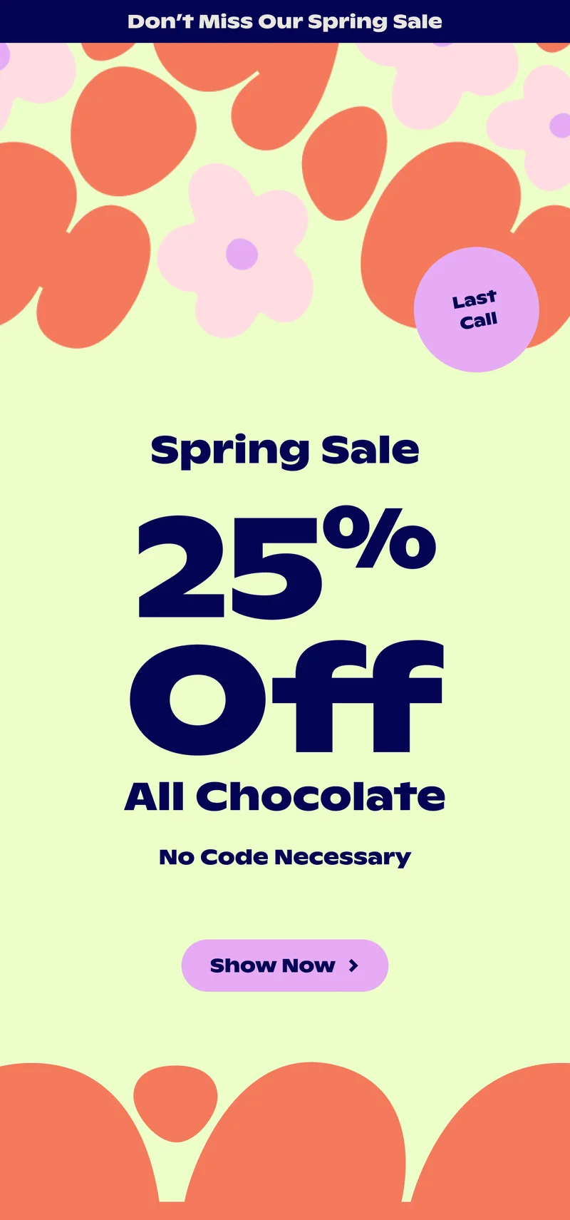 25% off spring sale