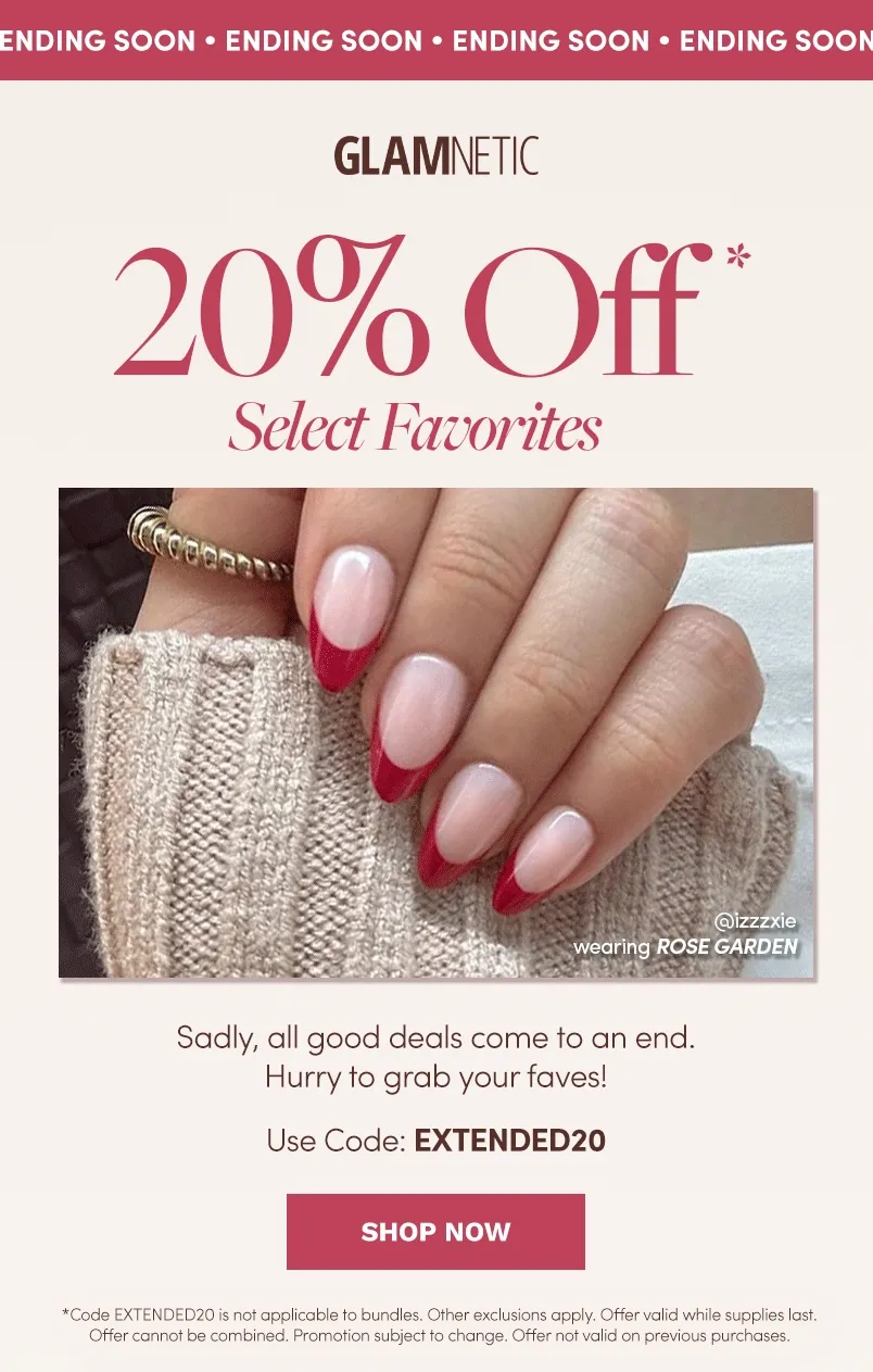 Get 20% Off Select Favorites