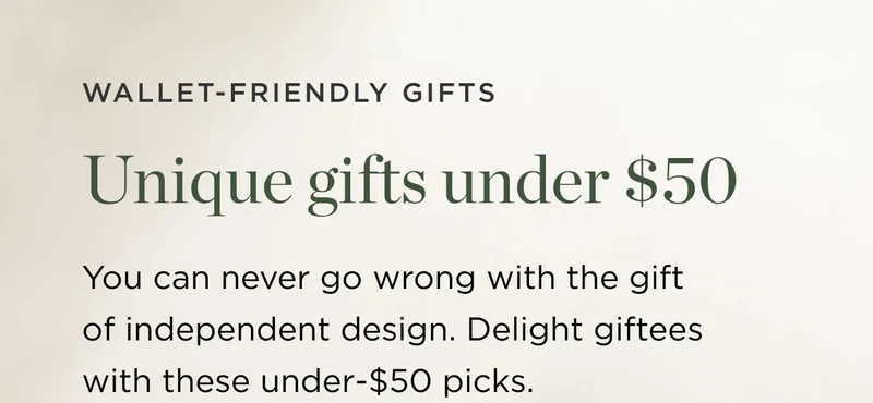 Unique Gifts Under $50