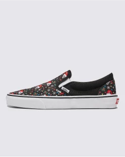 Customs Skull Santa Slip On