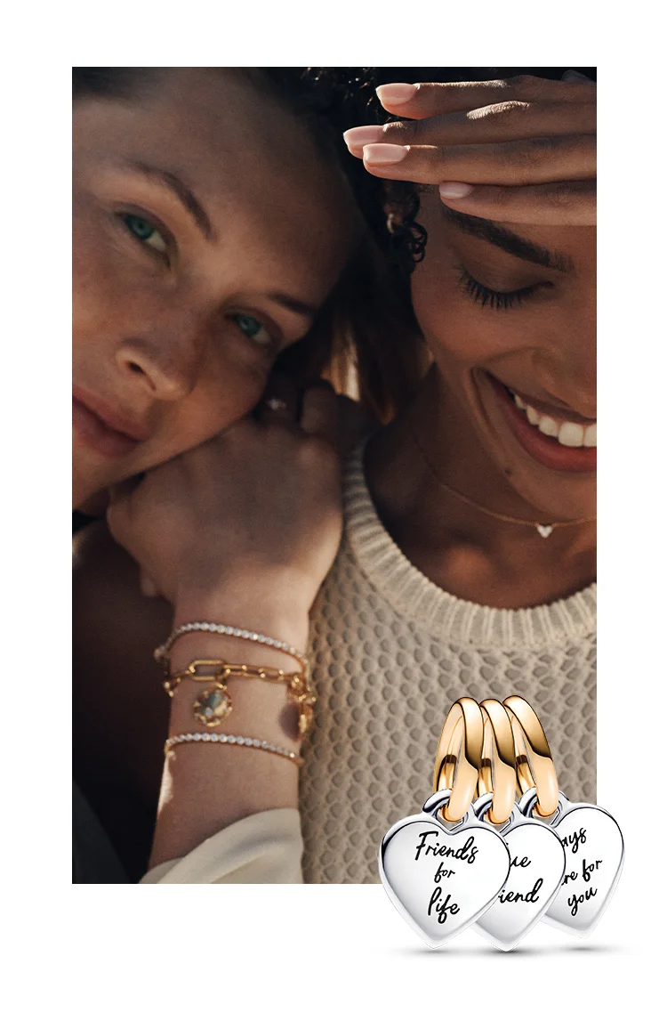 Two models smiling