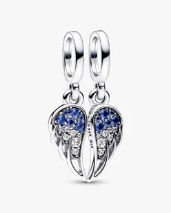 Sparkling Splitable Angel Wings Dangle Charm