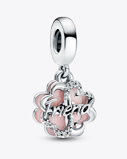 Four-leaf Clover Friendship Double Dangle Charm