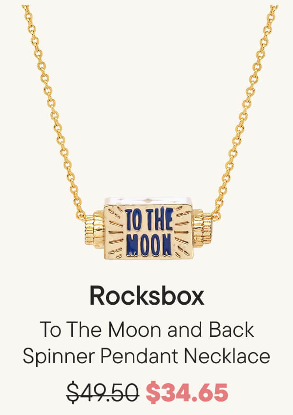 To The Moon and Back Spinner Pendant Necklace