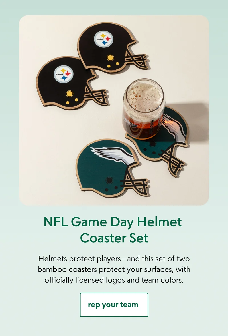 NFL Game Day Helmet Coaster Set