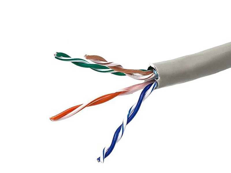 Cat5e 1000ft Gray CM UL Bulk Cable, Shielded (F/UTP), Stranded, 24AWG, 350MHz, Pure Bare Copper, Pull Box, No Logo, Bulk Ethernet Cable