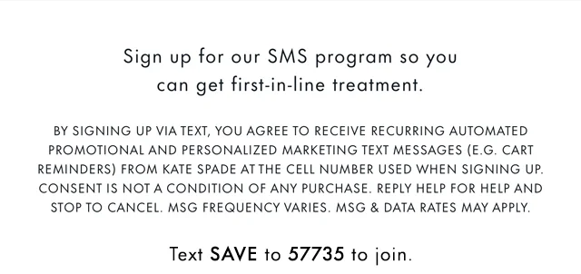 sign up for our sms program