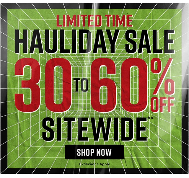 Limited Time Hauliday Sale. 30 to 60 Percent Off Sitewide. Exclusions Apply. Shop Now