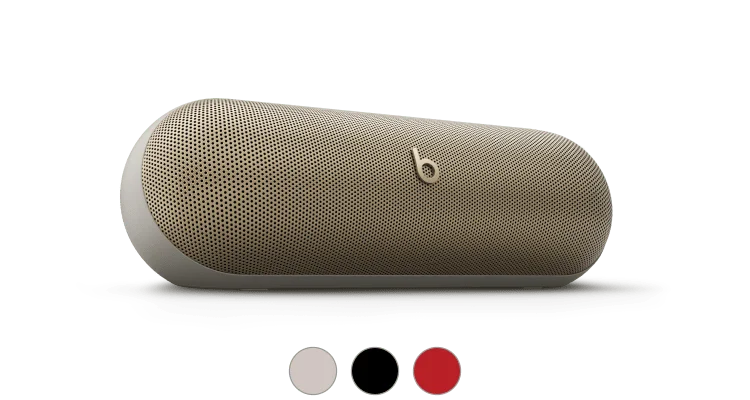 Beats Pill in Champagne Gold.