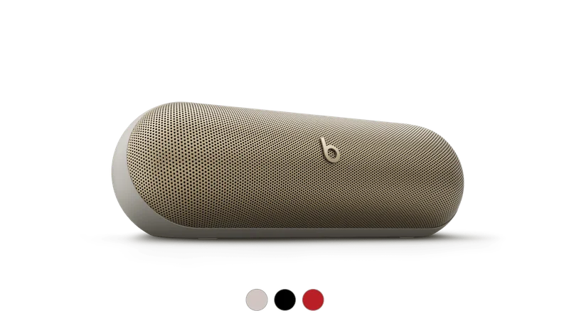 Beats Pill in Champagne Gold.