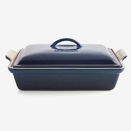 Le Creuset® Heritage Rectangular Ink Blue Ceramic Baking Dish with Lid