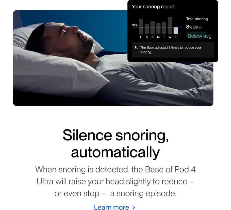 Silence snoring, automatically | Learn More