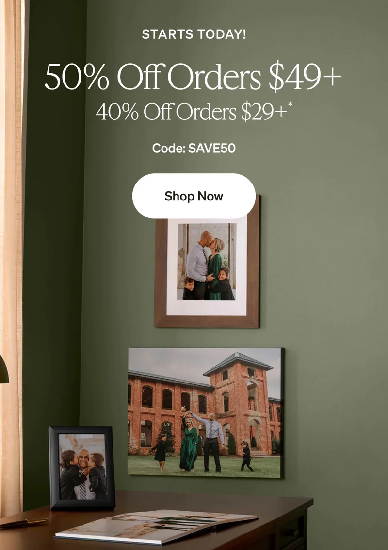 50% Off Orders $49+, 40% Off Orders $29+
