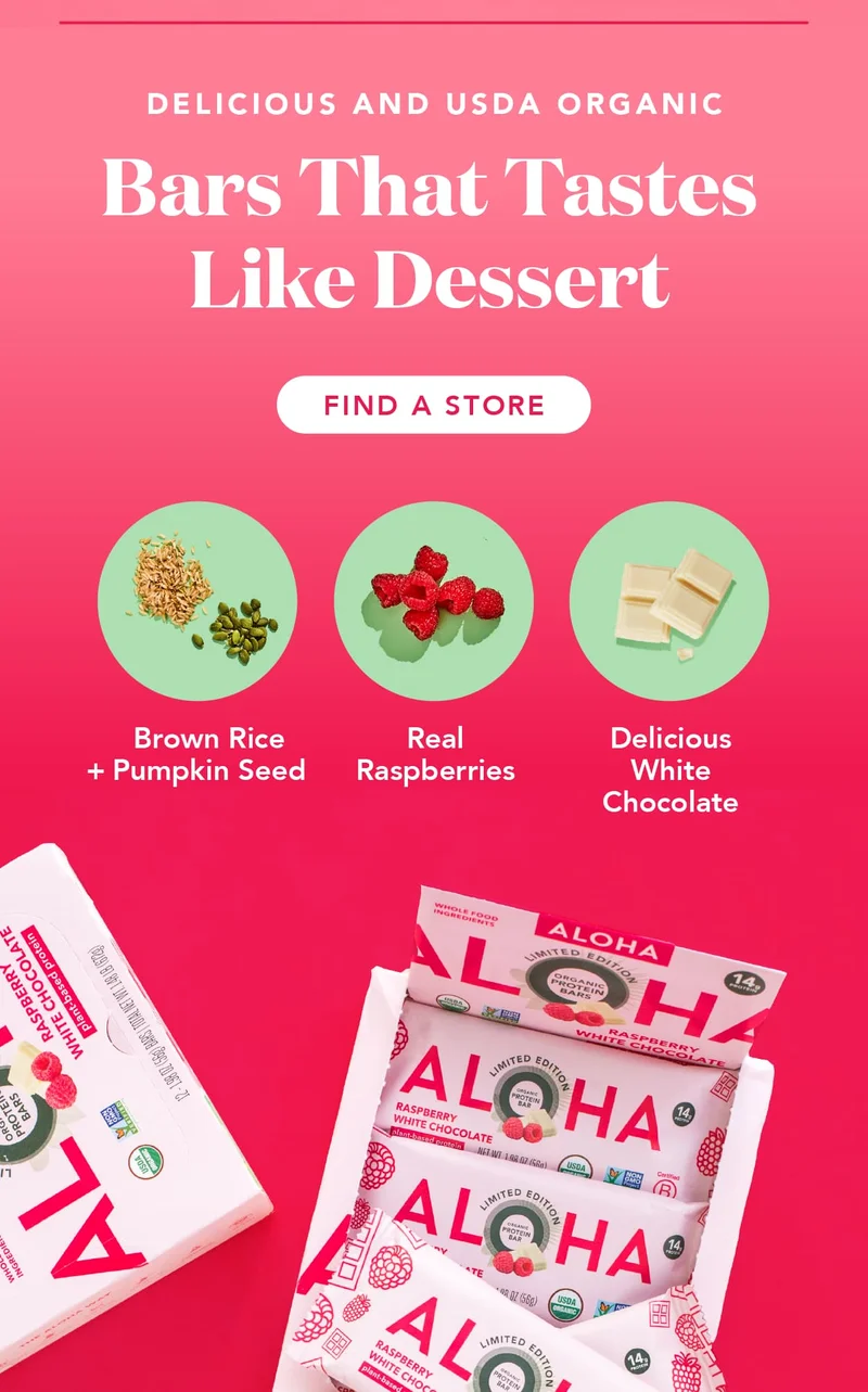 Delicious and USDA organic bars that taste like dessert!