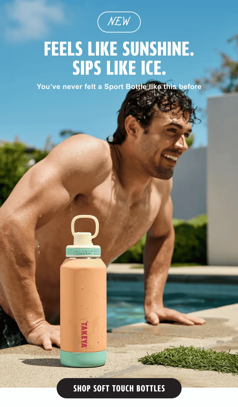 Feels Like Sunshine. Sips Like Ice. | You’ve never felt a Sport Bottle like this before | Shop Soft Touch Bottles