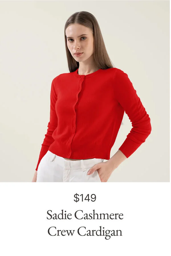 Sadie Cashmere Crew Cardigan