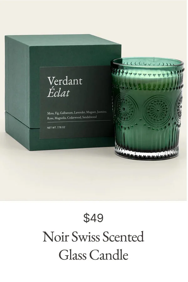 Noir Swiss Scented Glass Candle