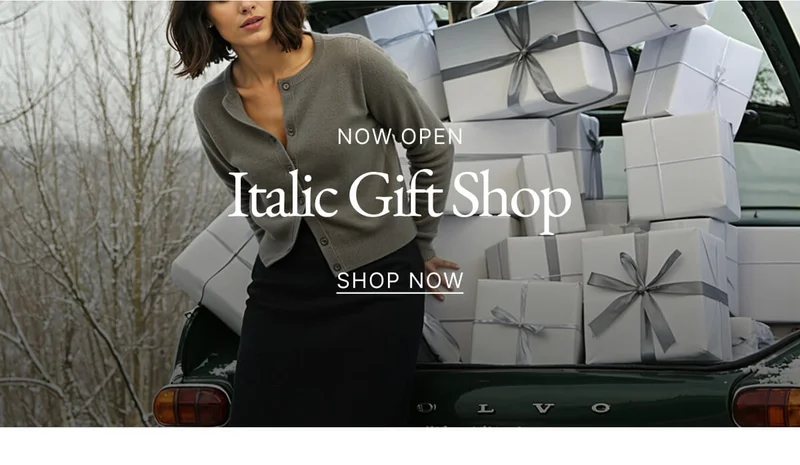 NOW OPEN Italic Gift Shop SHOP NOW