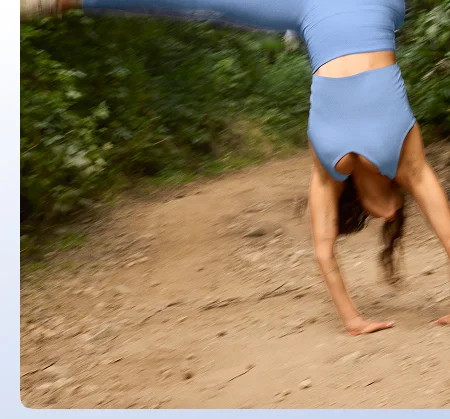 Spacedye Good Day Cropped Tank in Flower Blue Heather