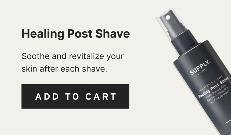 Healing Post Shave Soothe and revitalize your skin after each shave. [ ADD TO CART ]