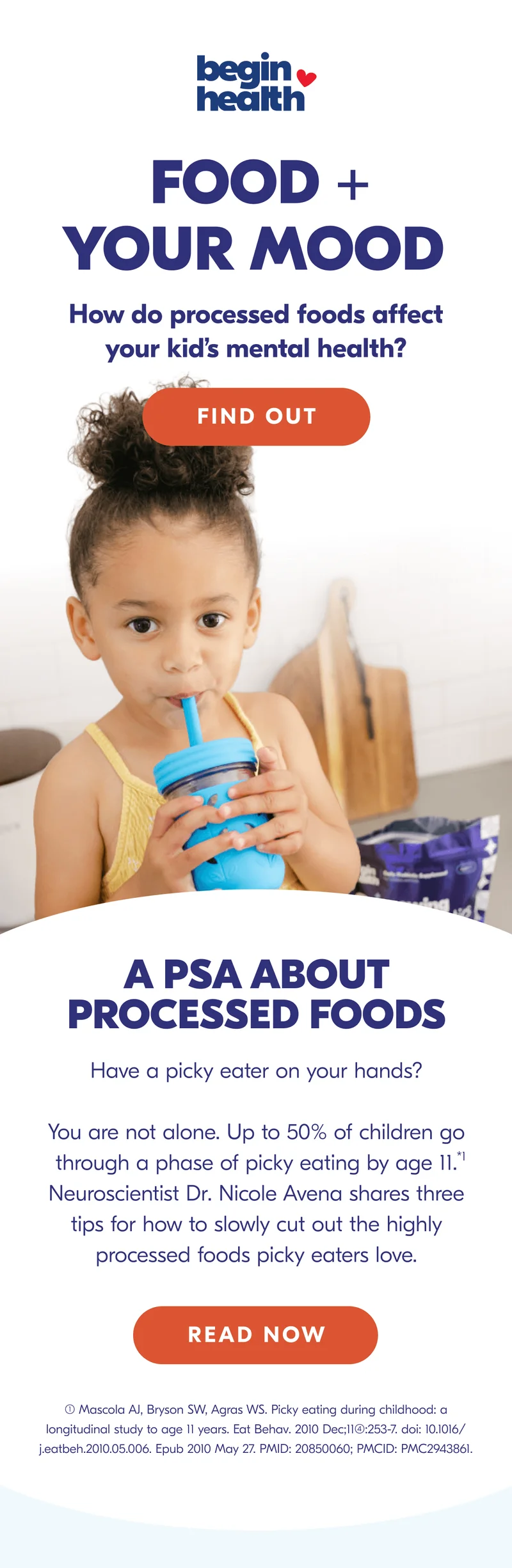 Learn about how processed foods affect your kid's mental health