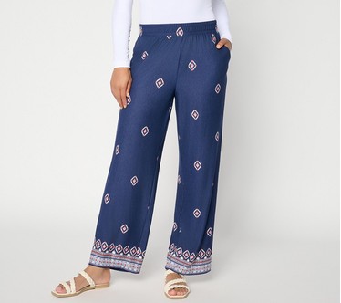 Belle Boho by Kim Gravel Regular Free Spirit Border Ankle Pant