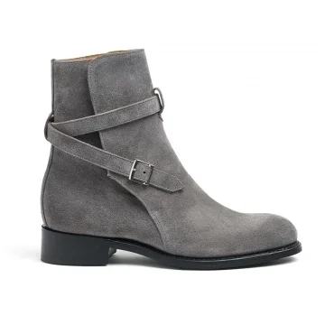 Penelope Jodhpur Boot in Grey Suede